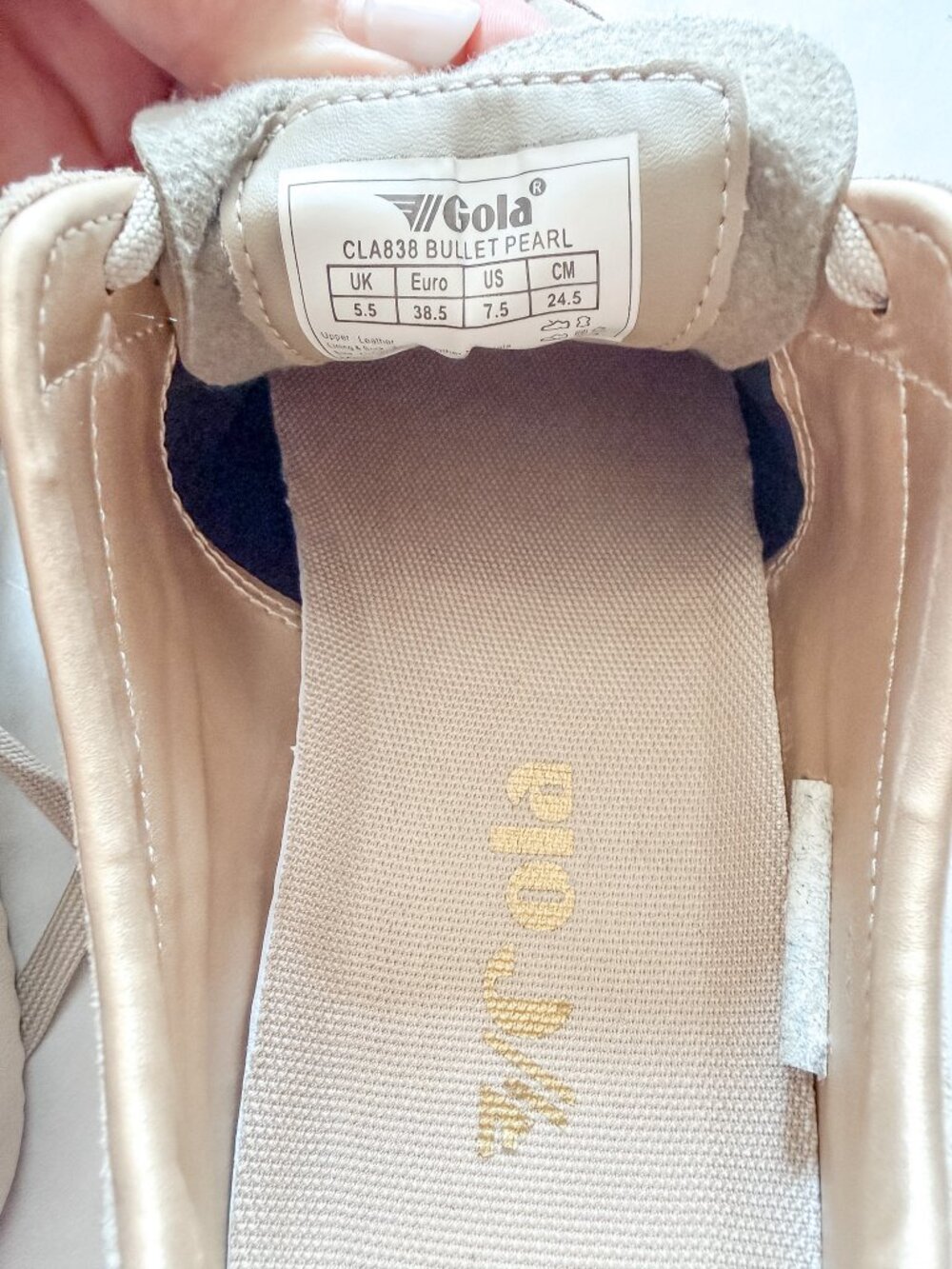 Gola Bullet Pearl Women's Sneakers in Bone, Size 7.5 - Picture 12 of 12